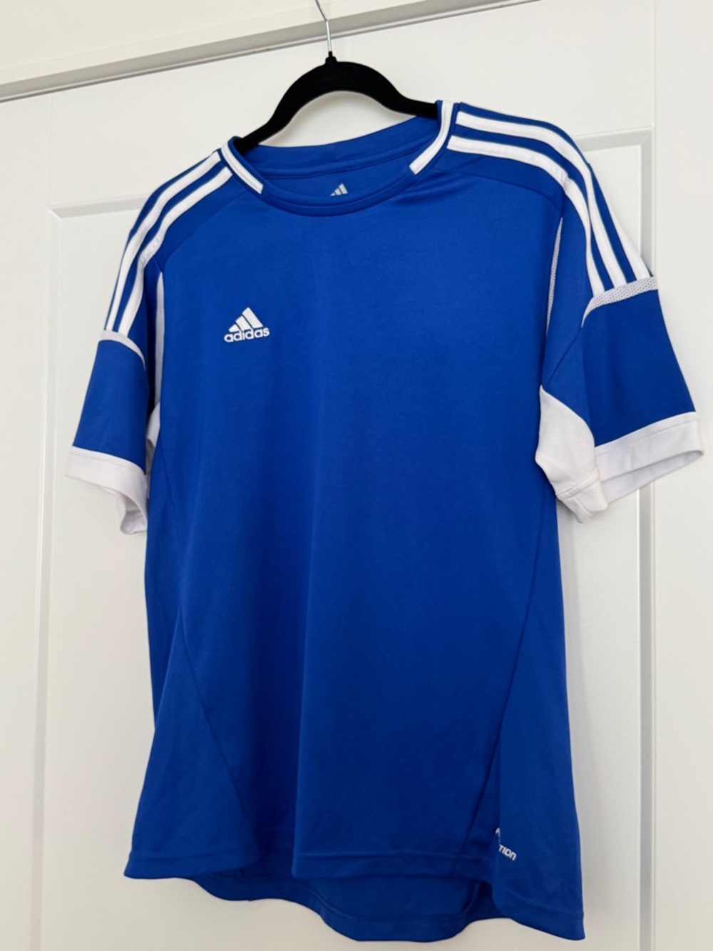 adidas Royal Blue Performance Tee with White Logo